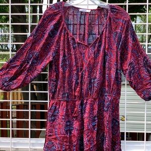 Women’s red long blouse
